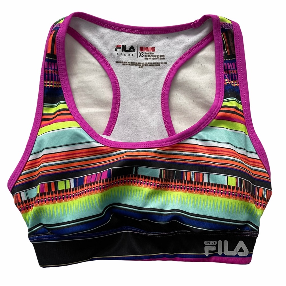 XS colorful FILA sports bra